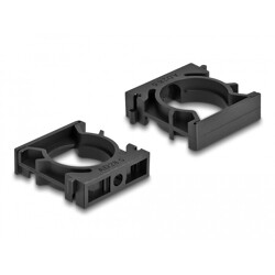 Uchwyt koszulki kablowej z klipsem blokującym 28,5 mm 4 sztuki czarny Delock 60487