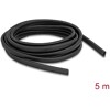 Rurka ochronna do kabli owalna elastyczna 13,6 x 6,3 mm długość 5 m czarna Delock 60619