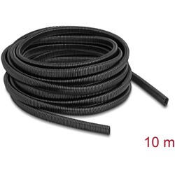 Rurka ochronna do kabli owalna elastyczna 13,6 x 6,3 mm długość 10 m czarna Delock 60620