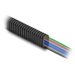 Rurka ochronna do kabli owalna elastyczna 13,6 x 6,3 mm długość 10 m czarna Delock 60620