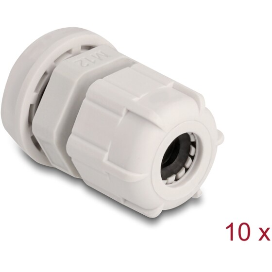 Tuleja kabli M12, 10 sztuk szara Delock 60653