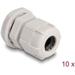 Tuleja kabli M16, 10 sztuk szara Delock 60654