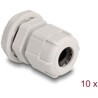 Tuleja kabli M16, 10 sztuk szara Delock 60654