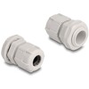 Tuleja kabli M16, 10 sztuk szara Delock 60654