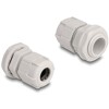 Tuleja kabli M16, 10 sztuk szara Delock 60654