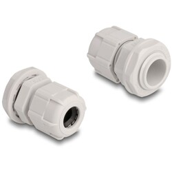 Tuleja kabli M16, 10 sztuk szara Delock 60654