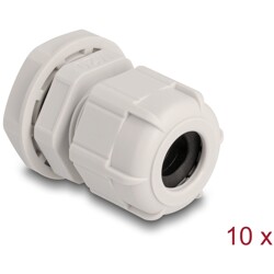 Tuleja kabli M20, 10 sztuk szara Delock 60655