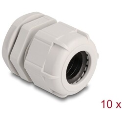 Tuleja kabli M25, 10 sztuk szara Delock 60656