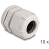 Tuleja kabli M25, 10 sztuk szara Delock 60656