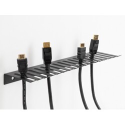 Uchwyt na kable do montażu ściennego 325 x 90 mm czarny Delock 66728