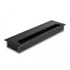 Przepust kablowy z paskiem szczotkowym do montażu w stole 280 x 80 x 28 mm czarny Delock 66857