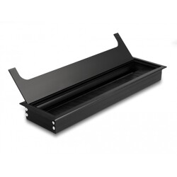 Przepust kablowy z paskiem szczotkowym do montażu w stole 280 x 80 x 28 mm czarny Delock 66857