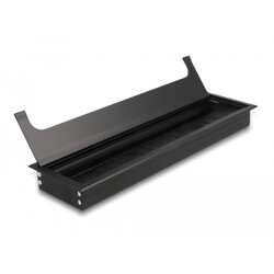 Przepust kablowy z paskiem szczotkowym do montażu w stole 300 x 80 x 28 mm czarny Delock 66858