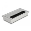 Przepust kablowy z paskiem szczotkowym do montażu w stole 160 x 80 x 28 mm srebrny Delock 66861