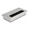 Przepust kablowy z paskiem szczotkowym do montażu w stole 160 x 80 x 28 mm srebrny Delock 66861
