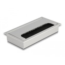 Przepust kablowy z paskiem szczotkowym do montażu w stole 160 x 80 x 28 mm srebrny Delock 66861