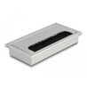 Przepust kablowy z paskiem szczotkowym do montażu w stole 160 x 80 x 28 mm srebrny Delock 66861