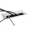 Przepust kablowy z paskiem szczotkowym do montażu w stole 280 x 80 x 28 mm srebrny Delock 66862