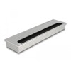 Przepust kablowy z paskiem szczotkowym do montażu w stole 300 x 80 x 28 mm srebrny Delock 66863