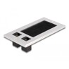 Przepust kablowy z paskiem szczotkowym oraz 2 gniazdami Keystone RJ45 Cat.6 aluminiowy Delock 66896