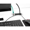 Przepust kablowy z paskiem szczotkowym oraz 2 gniazdami Keystone RJ45 Cat.6, aluminiowy Delock 66896