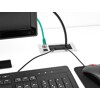 Przepust kablowy z paskiem szczotkowym oraz 2 gniazdami Keystone RJ45 Cat.6, aluminiowy Delock 66896