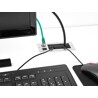 Przepust kablowy z paskiem szczotkowym oraz 2 gniazdami Keystone RJ45 Cat.6 aluminiowy Delock 66896