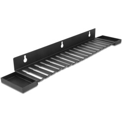 Uchwyt na kable do montażu ściennego 401 x 71 mm z dwoma przegródkami czarny Delock 67180