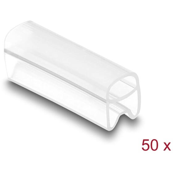 Oznaczniki kablowe do kabli o średnicy 1,5–2,5 mm przezroczyste 50 sztuk Delock 80949