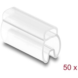 Oznaczniki kablowe do kabli o średnicy 4–7 mm przezroczyste 50 sztuk Delock 80951