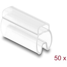 Oznaczniki kablowe do kabli o średnicy 4–7 mm przezroczyste 50 sztuk Delock 80951