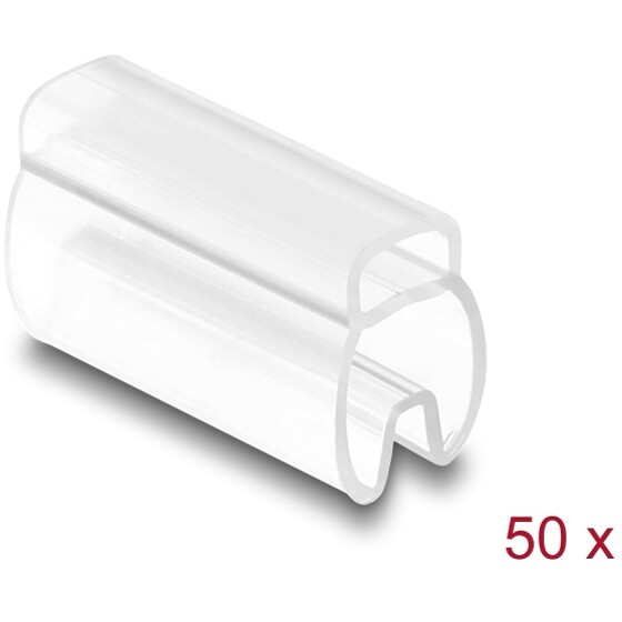 Oznaczniki kablowe do kabli o średnicy 4–7 mm przezroczyste 50 sztuk Delock 80951