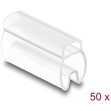 Oznaczniki kablowe do kabli o średnicy 4–7 mm przezroczyste 50 sztuk Delock 80951