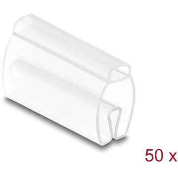 Oznaczniki kablowe do kabli o średnicy 6–10 mm przezroczyste 50 sztuk Delock 80952