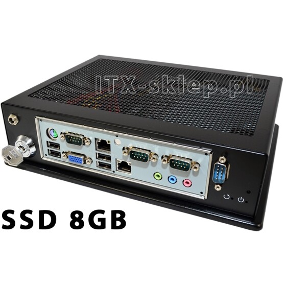 Komputer przemysłowy Atom D510 2GB 1xRS-485 3xRS-232 2xLAN SSD 8GB C02-J550-SD8-S
