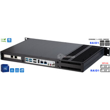 Komputer przemysłowy 1U Core i7-13700T 3,60GHz 32GB DDR4 4xLAN Delta-Silent6-i7-2xSSD480-RAID DC12-28V