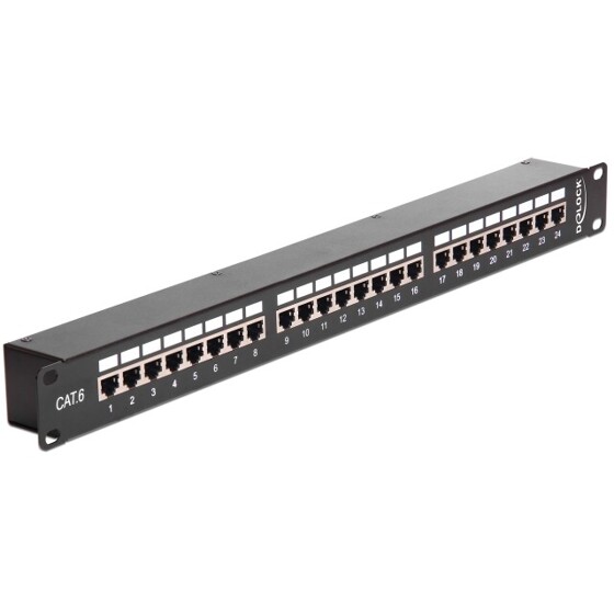 Patch Panel Delock 19" prosty 24-portowy Cat.6 Delock 43295