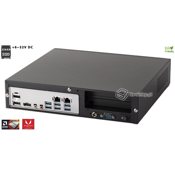 Komputer przemysłowy AMD Ryzen 5 8600G 4,3GHz 2xLAN 3xDisplayPort 16GB SSD 6-24VDC