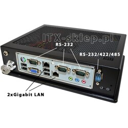 Komputer przemysłowy Atom D510 2GB 1xRS-485 3xRS-232 2xLAN SSD 16GB C02-J550-SD16-S