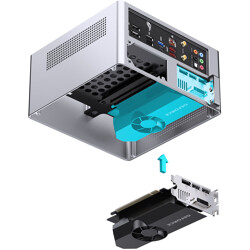 Jonsbo NV10 Silver SFF ultrakompaktowa obudowa mini-ITX z aluminium i drewnem