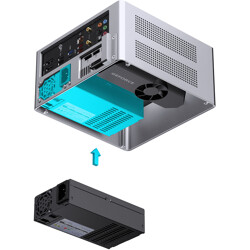 Jonsbo NV10 Silver SFF ultrakompaktowa obudowa mini-ITX z aluminium i drewnem