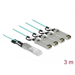Aktywny optyczny kabel QSFP+ do 4 x SFP+ 3m Delock 84058