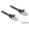 Kabel F/UTP RJ50 10-pinowy męski-męski 0,25m czarny Delock 80185