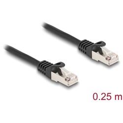 Kabel F/UTP RJ50 10-pinowy męski-męski 0,25m czarny Delock 80185