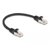 Kabel F/UTP RJ50 10-pinowy męski-męski 0,25m czarny Delock 80185