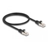 Kabel F/UTP RJ50 10-pinowy męski-męski 0,5m czarny Delock 80186