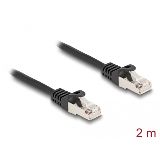 Kabel F/UTP RJ50 10-pinowy męski-męski 2m czarny Delock 80188