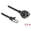 Przedłużacz S/FTP RJ50 10-pinowy męski-żeński 0,5m czarny Delock 80192