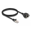 Przedłużacz S/FTP RJ50 10-pinowy męski-żeński 1m czarny Delock 80193