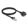Przedłużacz S/FTP RJ50 10-pinowy męski-żeński 1m czarny Delock 80193